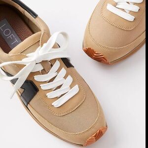 LOFT Tan and Black Women's Sneakers